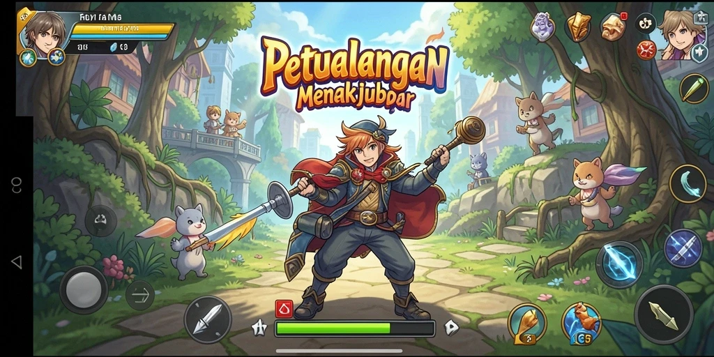 Tampilan gameplay yang menakjubkan dalam dunia anime.