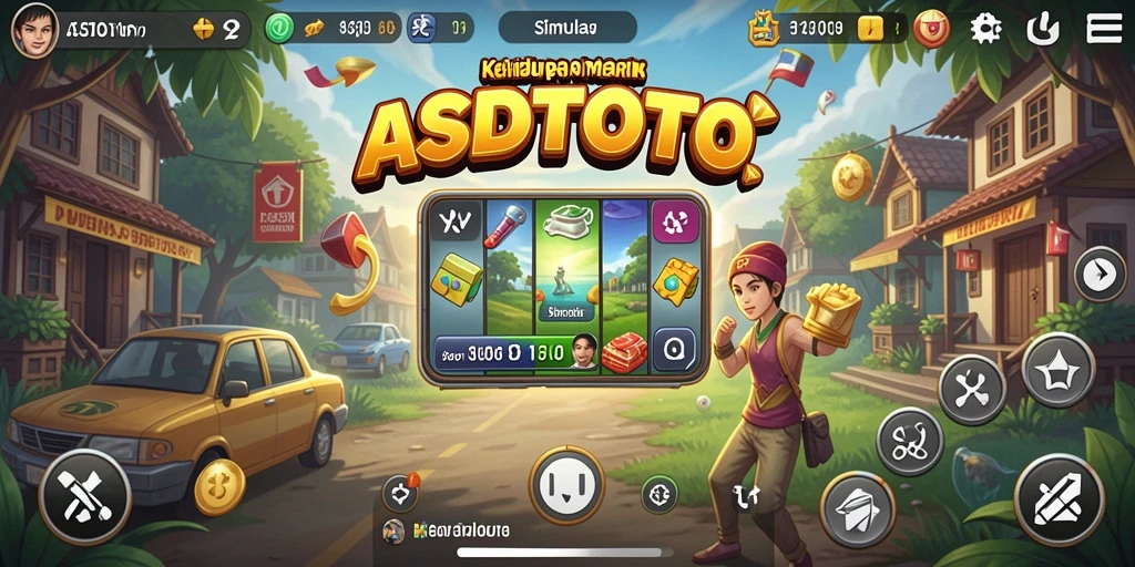 Tampilan gameplay ASDTOTO dengan karakter dan dunia yang hidup.