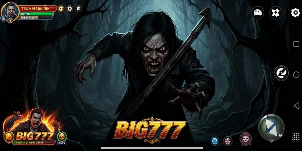 Tampilan gameplay yang menegangkan dari BIG777 saat mengeksplorasi kegelapan.