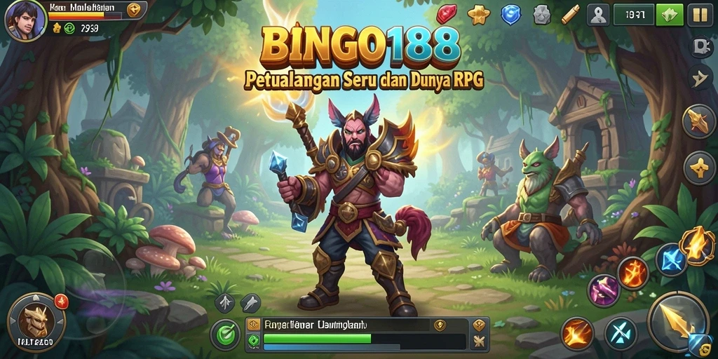 Screenshot BINGO188 menunjukkan aksi seru dalam permainan RPG.