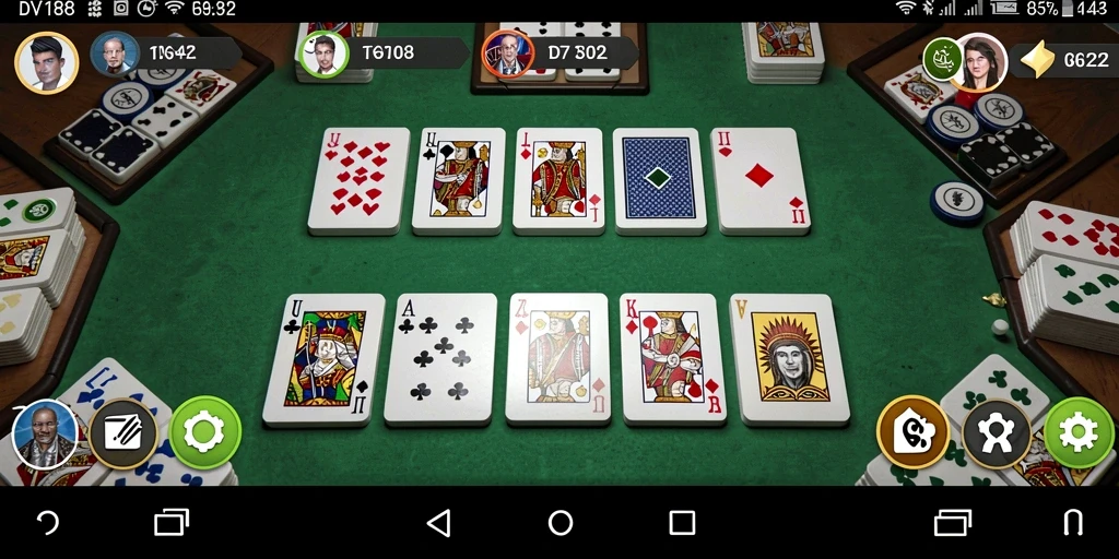 Tampilan permainan Domino yang menarik dan seru.