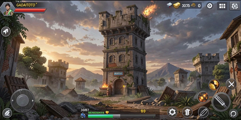 Gameplay menegangkan saat mempertahankan markas dari serangan musuh.