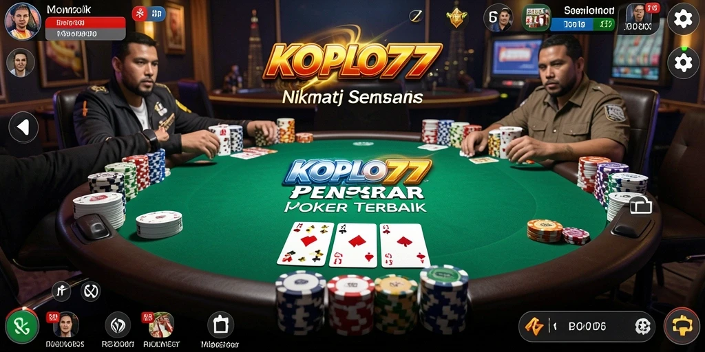 Screenshot utama KOPLO77 menunjukkan gameplay Poker yang seru dan interaktif.