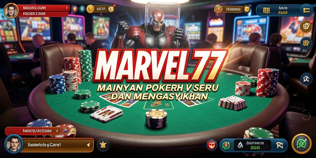 Tampilan menarik dari permainan Poker di MARVEL77.
