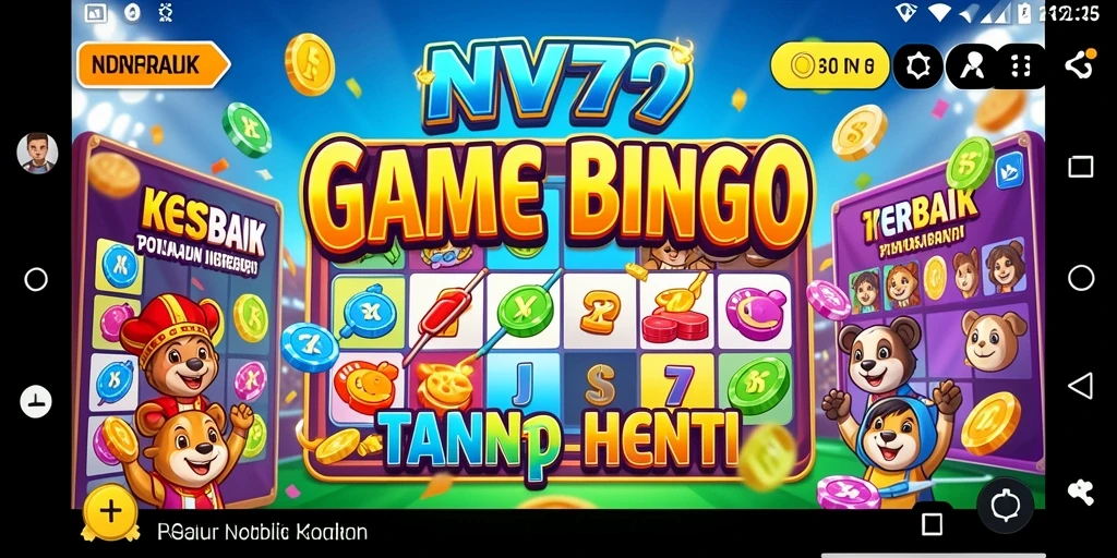 Tangkapan layar gameplay NV77 yang menampilkan keseruan Bingo.