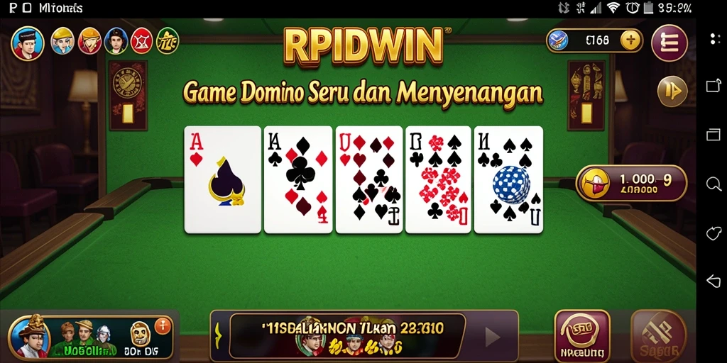 Screenshot RPIDWIN menampilkan gameplay menarik dari permainan Domino.