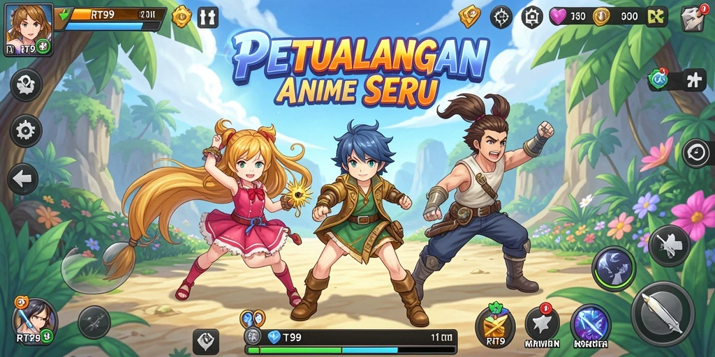 Gameplay anime yang seru dan mengasyikkan di RT99.
