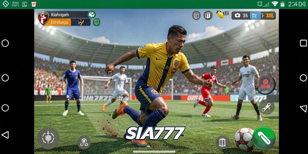 Screenshot utama SIA777 menampilkan intensitas permainan olahraga.