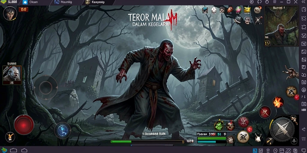 Menampilkan momen mencekam dalam gameplay SL888.