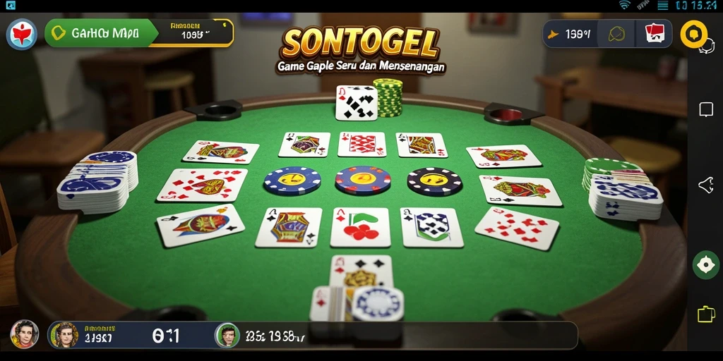 Tampilan gameplay Gaple yang menarik di SONTOGEL.