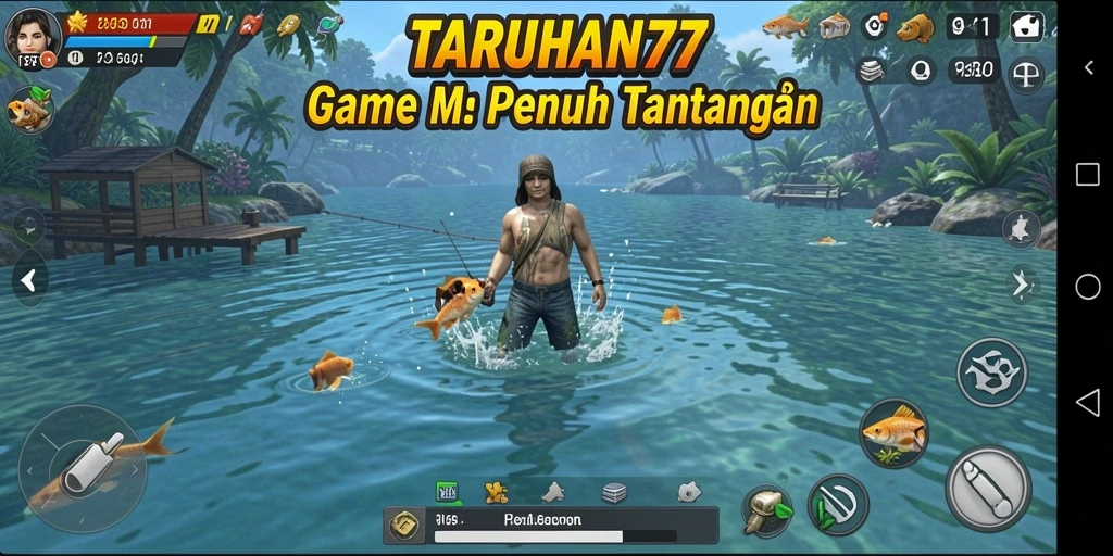 Tampilan gameplay TARUHAN77 yang menakjubkan saat memancing ikan.