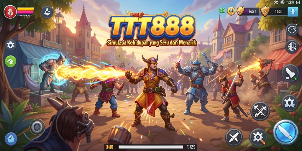 Screenshot utama TTT888 menampilkan gameplay Simulation yang seru.